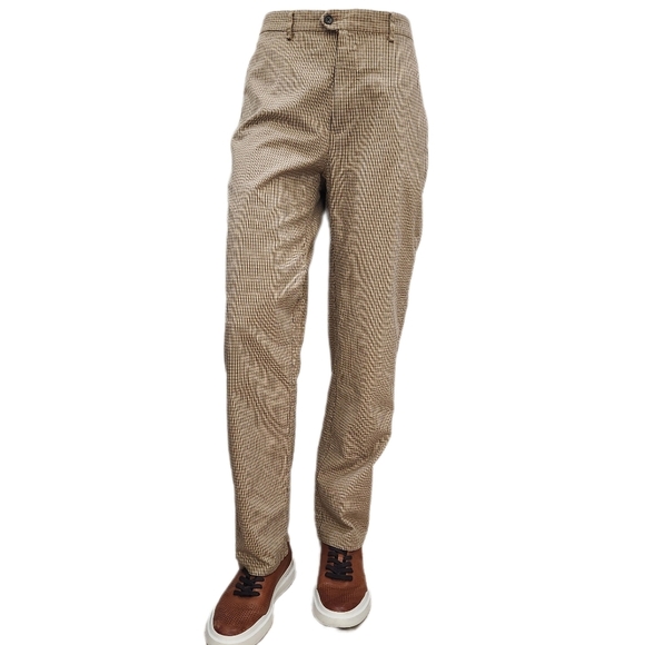 GAP Plaid Retro Style Pants,Tan/Blue, Mens 34x32 - Picture 5 of 7